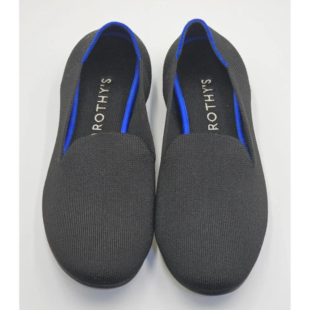 Rothy's Women's Black Knit The Loafer Casual Lightweight Flats Shoes Sz 12 2689 - Picture 13 of 16